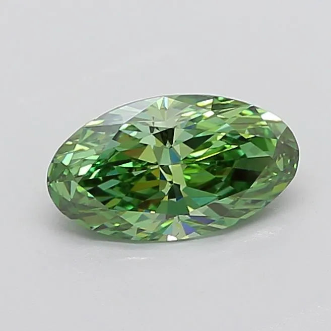 1.93ct Oval Lab Grown Diamond (Colour Fancy Vivid Green, Clarity VVS2, IGI Certified)