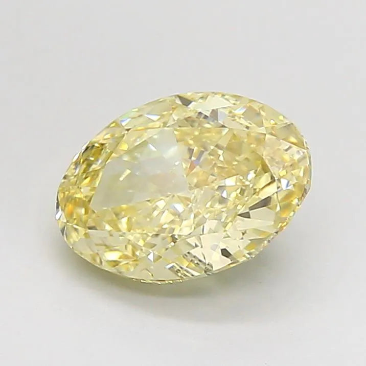 2.10ct Oval Lab Grown Diamond (Colour Fancy Yellow, Clarity VVS2, IGI Certified)