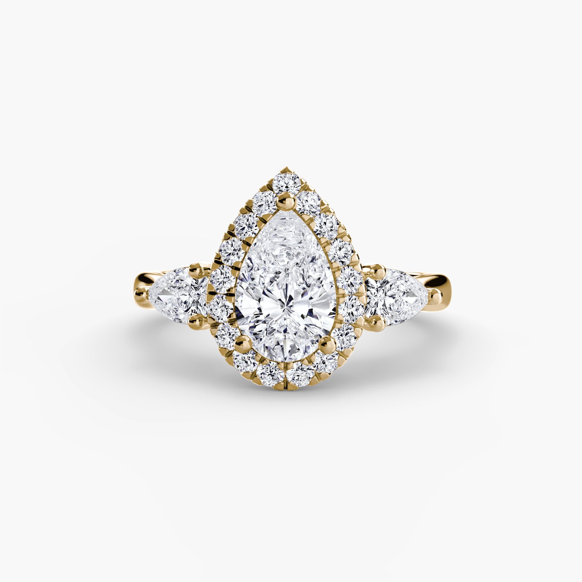 Aura Double Halo Pear Setting