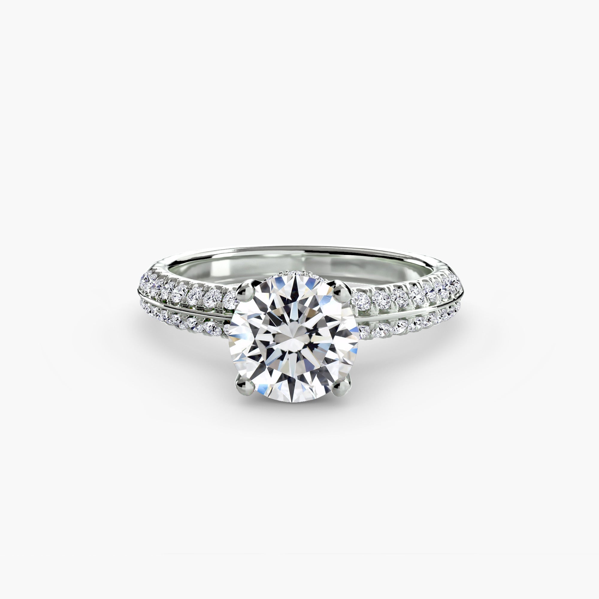 Marina Solitaire with Pavé Band