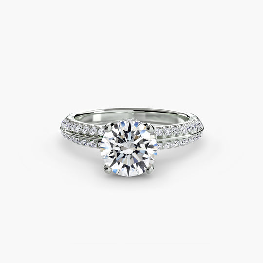 Marina Solitaire with Pavé Setting