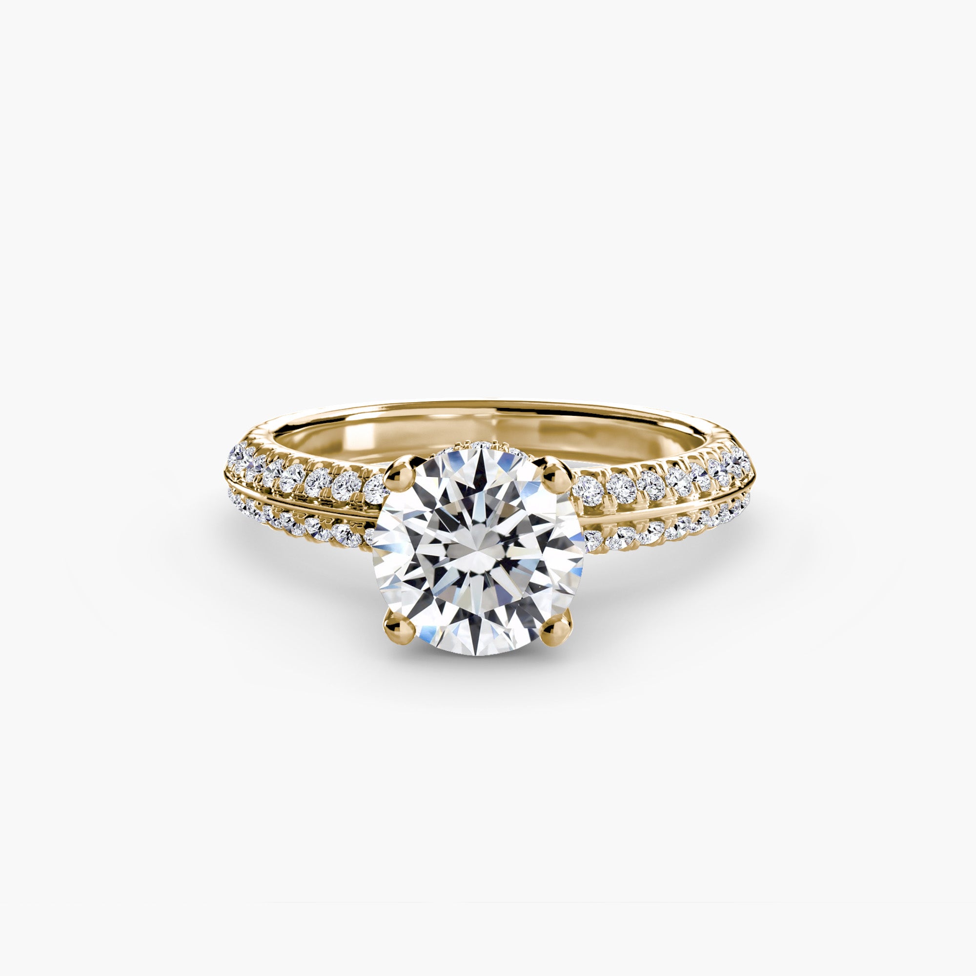 Marina Solitaire with Pavé Band