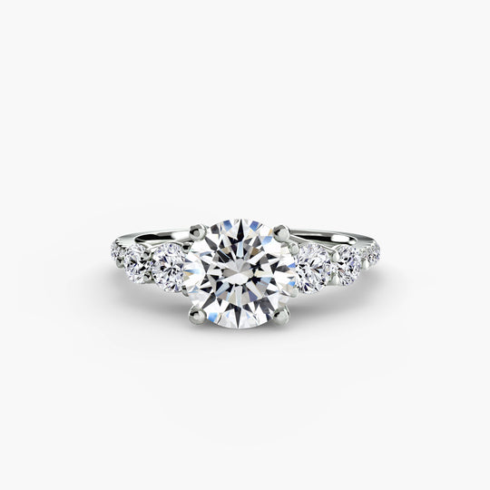 Terraza 5-Stone Ring with Pavé Band