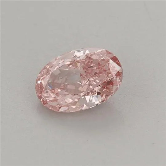 0.59ct Oval Lab Grown Diamond (Colour Fancy Vivid Pink, Clarity VS2, IGI Certified)