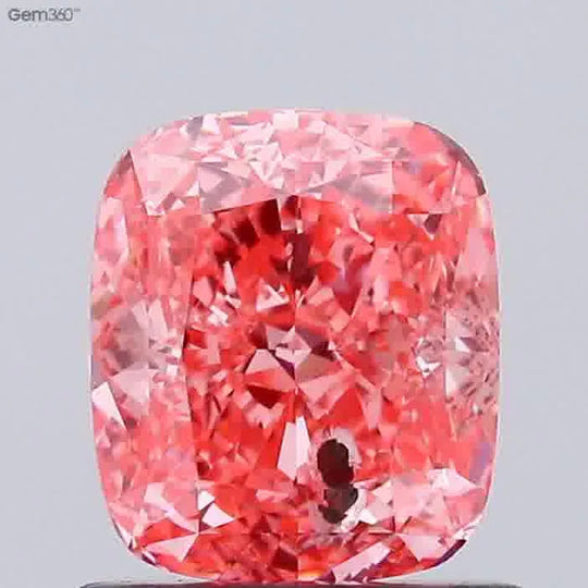 1.13ct Cushion brilliant Lab Grown Diamond (Colour Fancy Vivid Pink, Clarity SI2, IGI Certified)