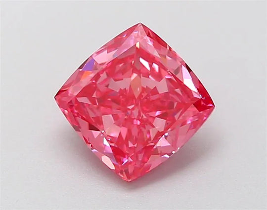 1.21ct Cushion brilliant Lab Grown Diamond (Colour Fancy Vivid Pink, Clarity VS1, IGI Certified)