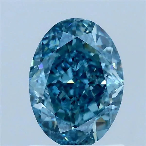 1.50ct Oval Lab Grown Diamond (Colour Fancy Vivid Blue, Clarity VVS2, IGI Certified)