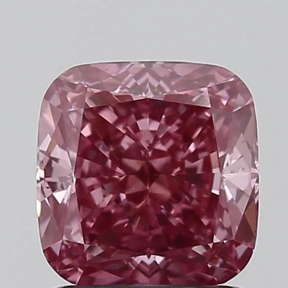 1.52ct Cushion modified Lab Grown Diamond (Colour Fancy Vivid Pink, Clarity VS2, IGI Certified)