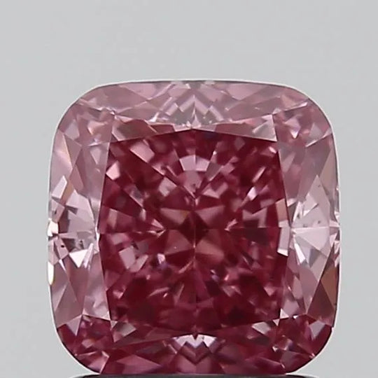 1.52ct Cushion modified Lab Grown Diamond (Colour Fancy Vivid Pink, Clarity VS2, IGI Certified)