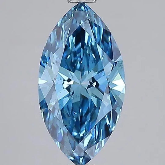 1.52ct Marquise Lab Grown Diamond (Colour Fancy Vivid Blue, Clarity VS2, IGI Certified)