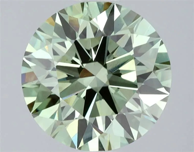 1.52ct Round Lab Grown Diamond (Colour Fancy Vivid Green, Clarity VVS2, Cut ID, IGI Certified)