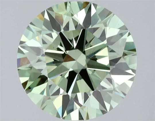 1.52ct Round Lab Grown Diamond (Colour Fancy Vivid Green, Clarity VVS2, Cut ID, IGI Certified)