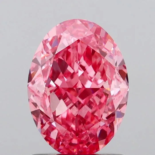 1.61ct Oval Lab Grown Diamond (Colour Fancy Vivid Pink, Clarity VS1, IGI Certified)