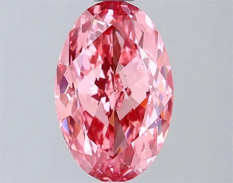 1.82ct Oval Lab Grown Diamond (Colour Fancy Vivid Pink, Clarity VS2, IGI Certified)