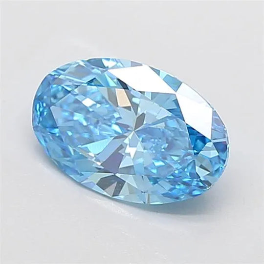 2.01ct Oval Lab Grown Diamond (Colour Fancy Vivid Blue, Clarity VVS2, IGI Certified)