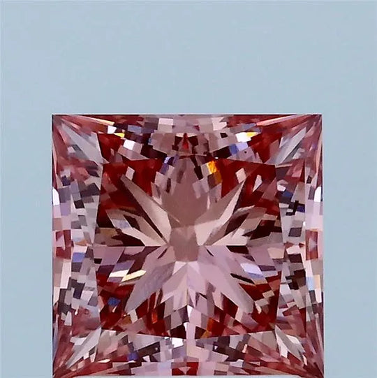 2.03ct Princess Lab Grown Diamond (Colour Fancy Vivid Pink, Clarity VS1, IGI Certified)