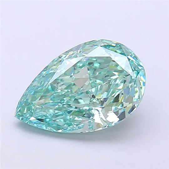 2.04ct Pear Lab Grown Diamond (Colour Fancy Vivid Green, Clarity VVS2, IGI Certified)