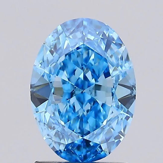 2.06ct Oval Lab Grown Diamond (Colour Fancy Vivid Blue, Clarity VVS2, IGI Certified)