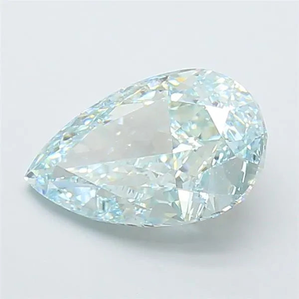 2.84ct Pear Lab Grown Diamond (Colour Fancy Intense Blue Green, Clarity VVS1, IGI Certified)