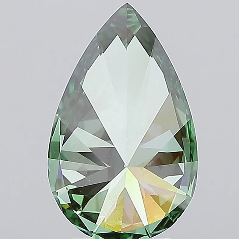4.00ct Pear Lab Grown Diamond (Colour Fancy Vivid Green, Clarity VS1, IGI Certified)