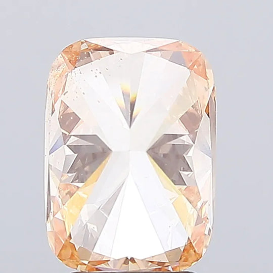 4.05ct Cushion modified Lab Grown Diamond (Colour Fancy Vivid Pinkish Orange, Clarity VS2, IGI Certified)