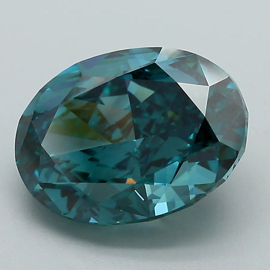 4.46ct Oval Lab Grown Diamond (Colour Fancy Vivid Green, Clarity VVS2, IGI Certified)