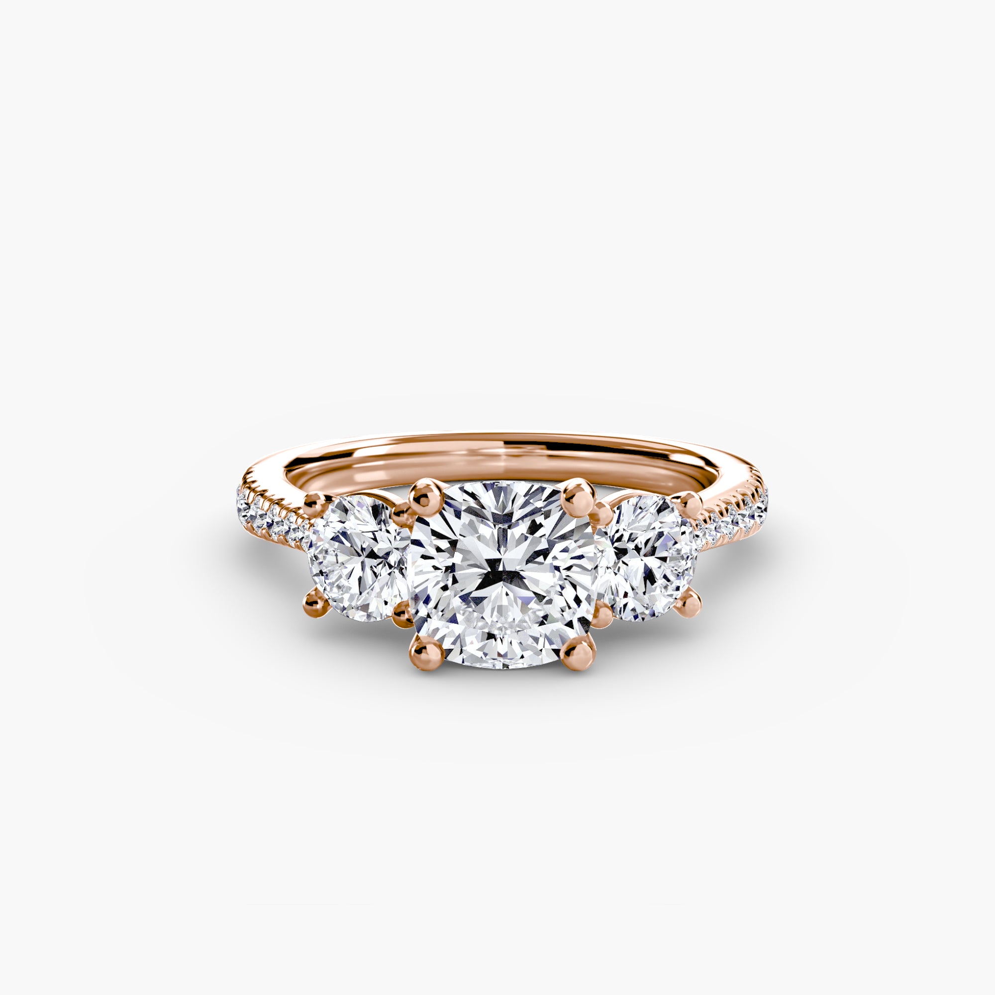 Sicily 3-Stone with Pavé Band
