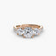 Three-Stone with Pavé Band