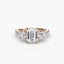 Three-Stone with Pavé Band