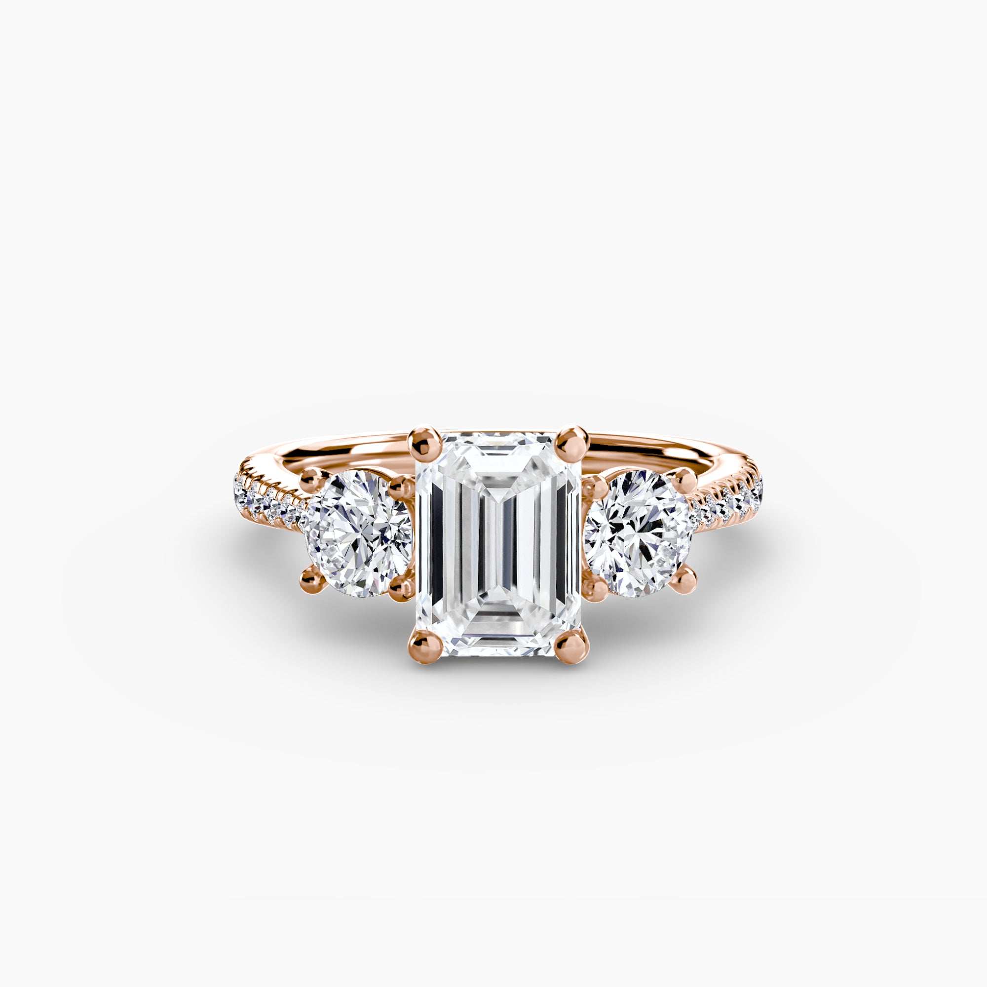 Sicily 3-Stone with Pavé Band