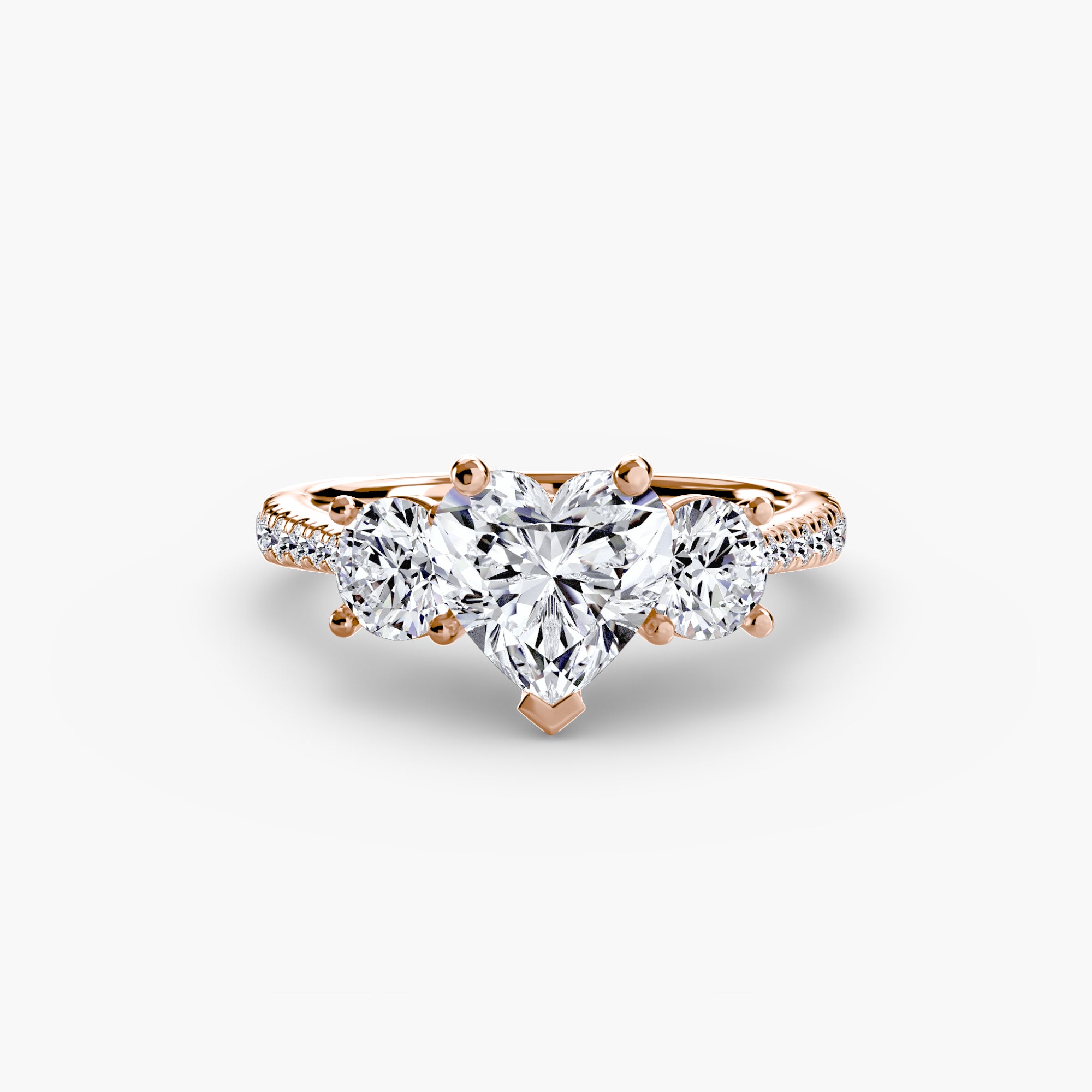 Sicily 3-Stone with Pavé Band