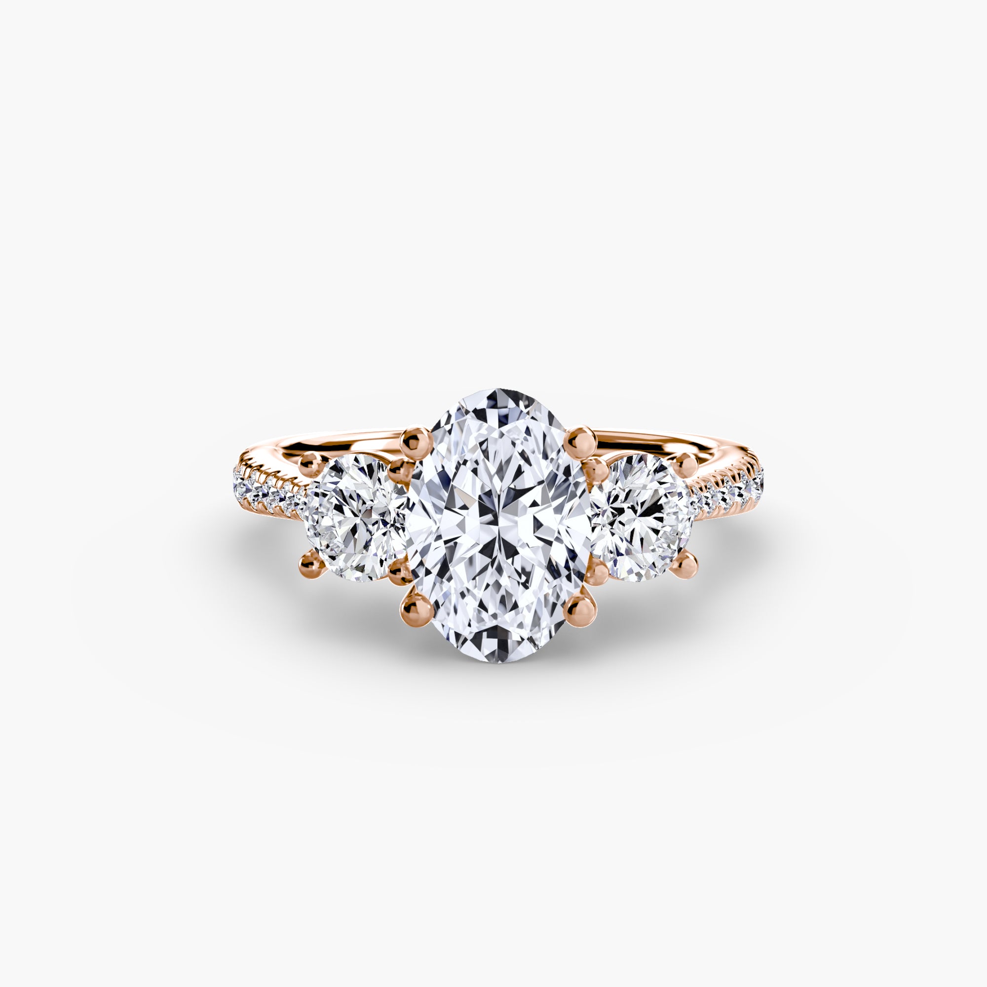 Sicily 3-Stone with Pavé Band