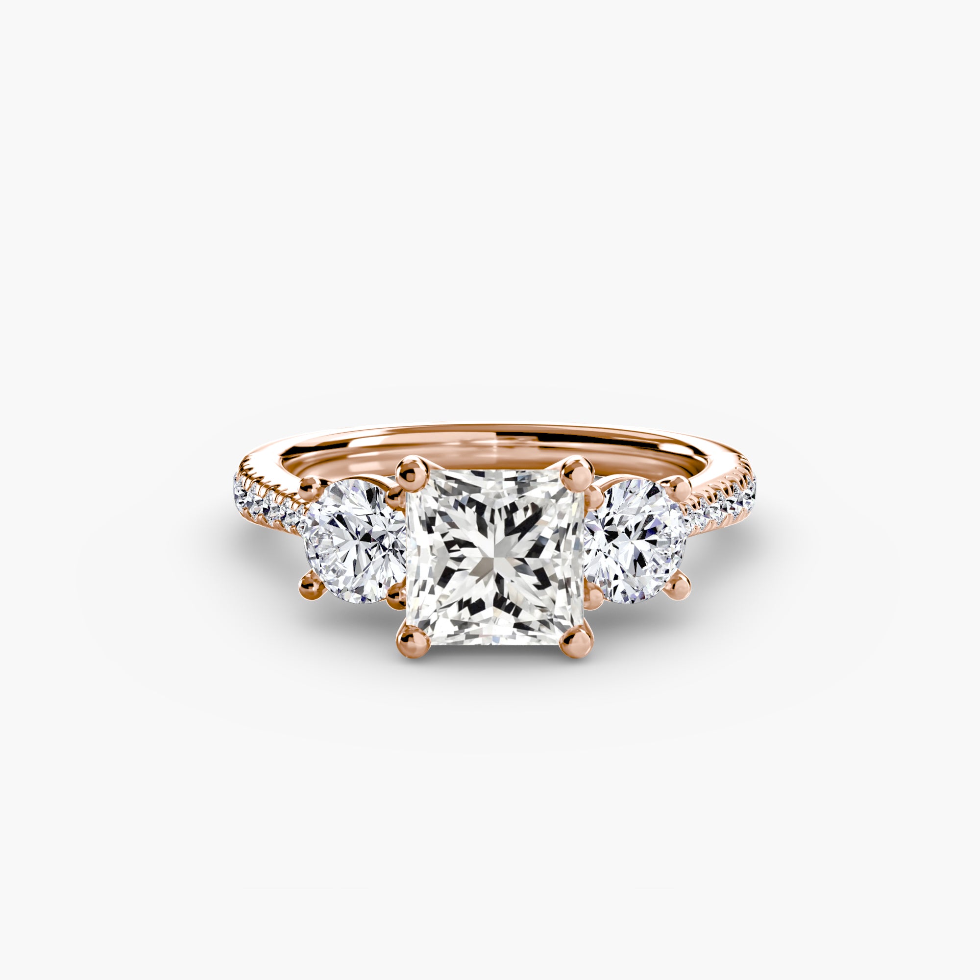 Sicily 3-Stone with Pavé Band