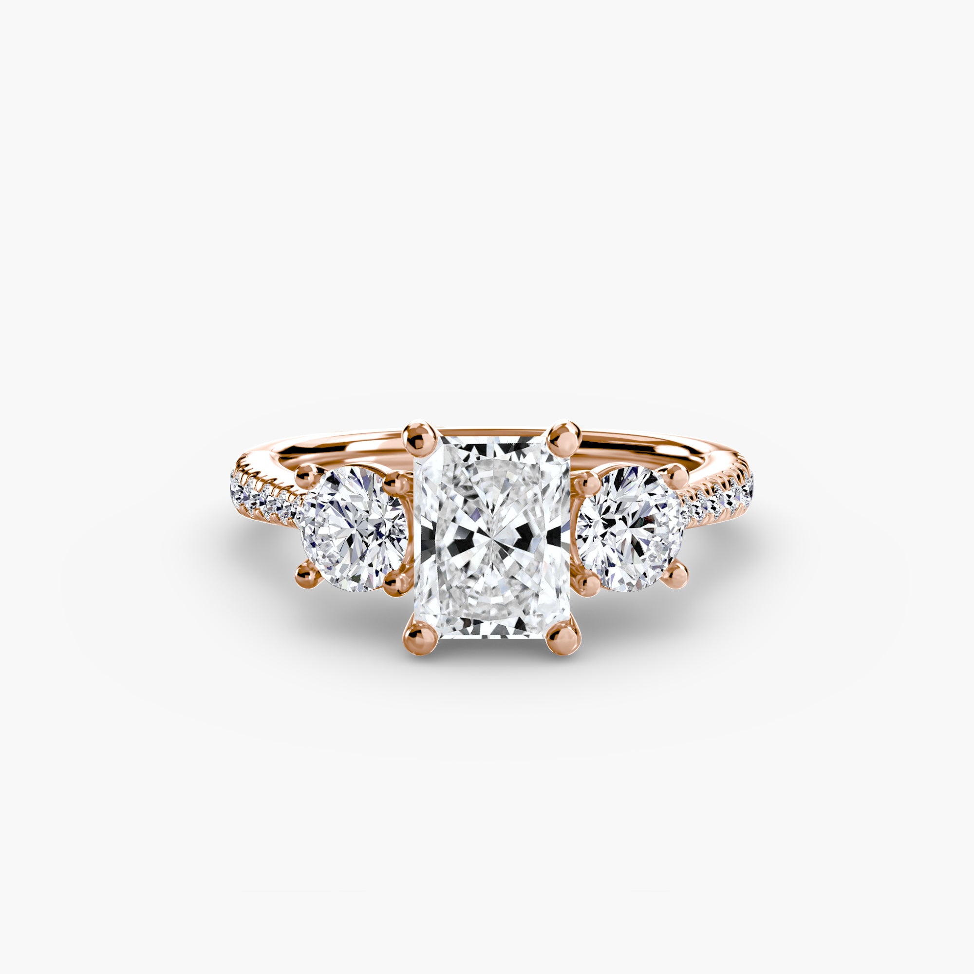 Sicily 3-Stone with Pavé Band