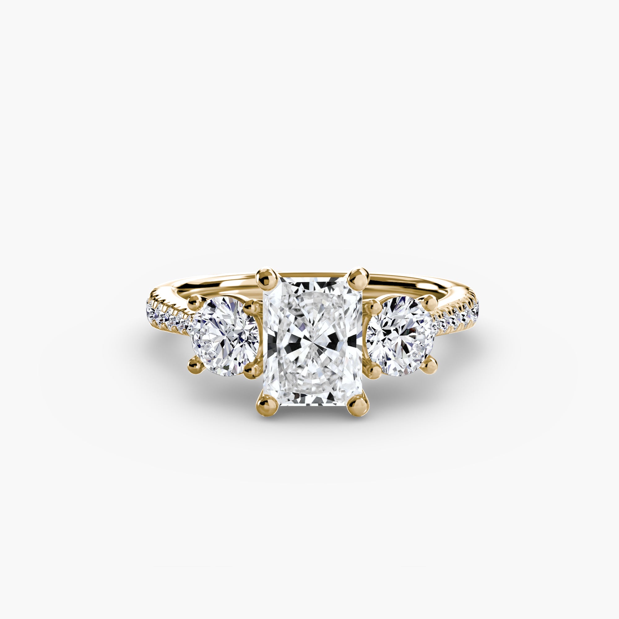 Sicily 3-Stone with Pavé Band