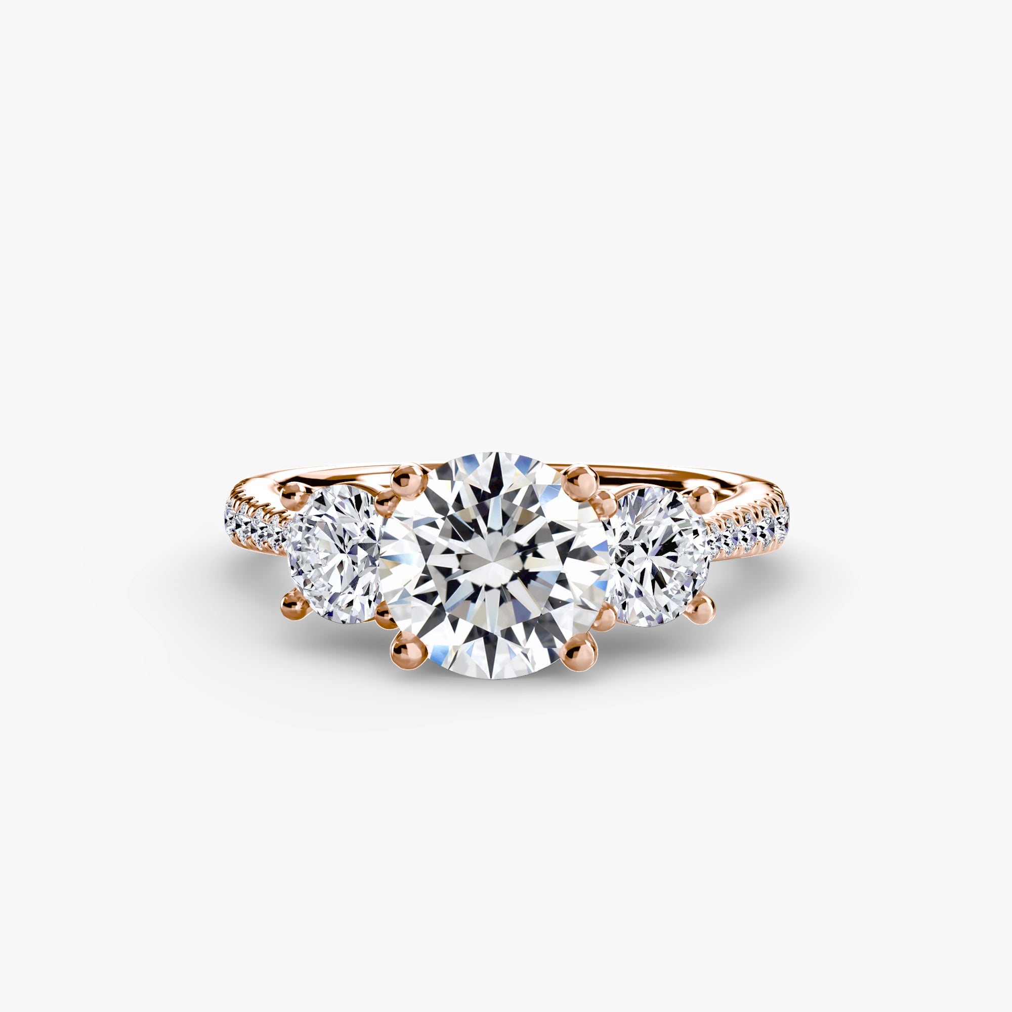 Sicily 3-Stone with Pavé Band