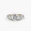Three-Stone with Pavé Band