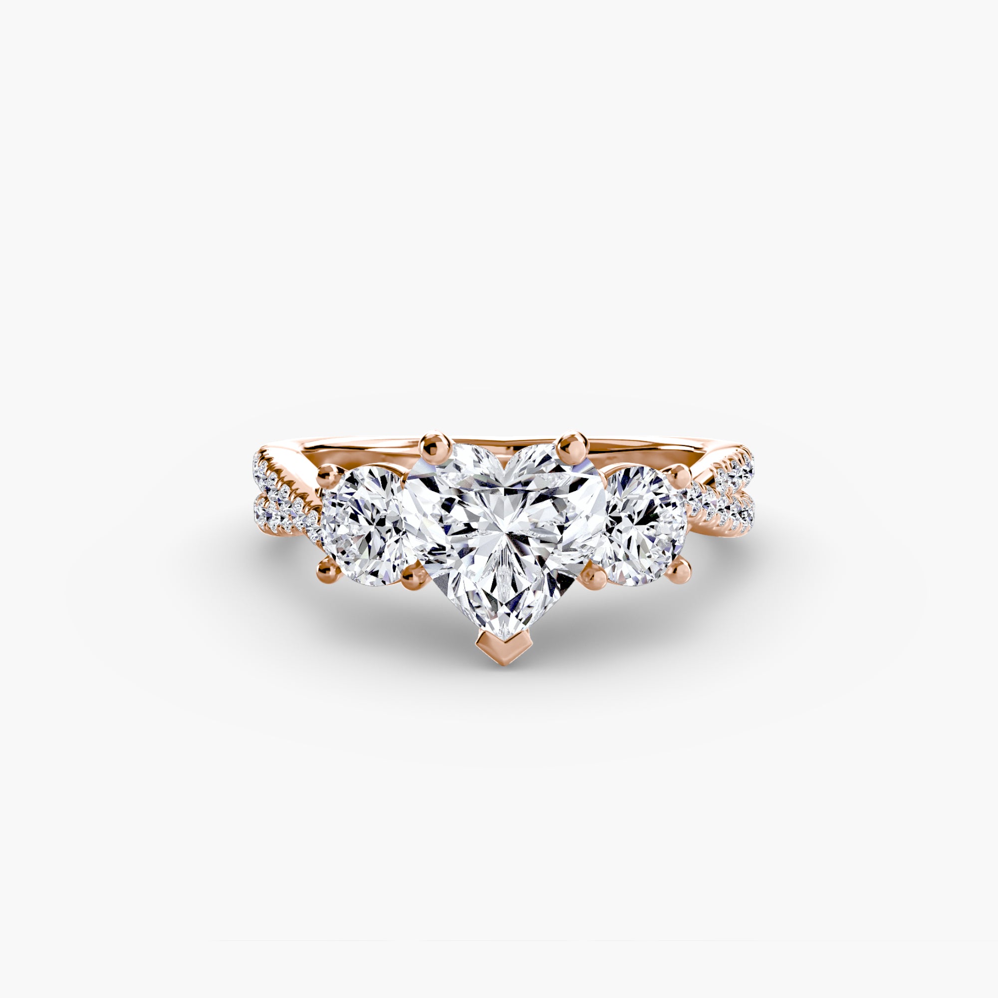 Solea Three-Stone Pavé Setting