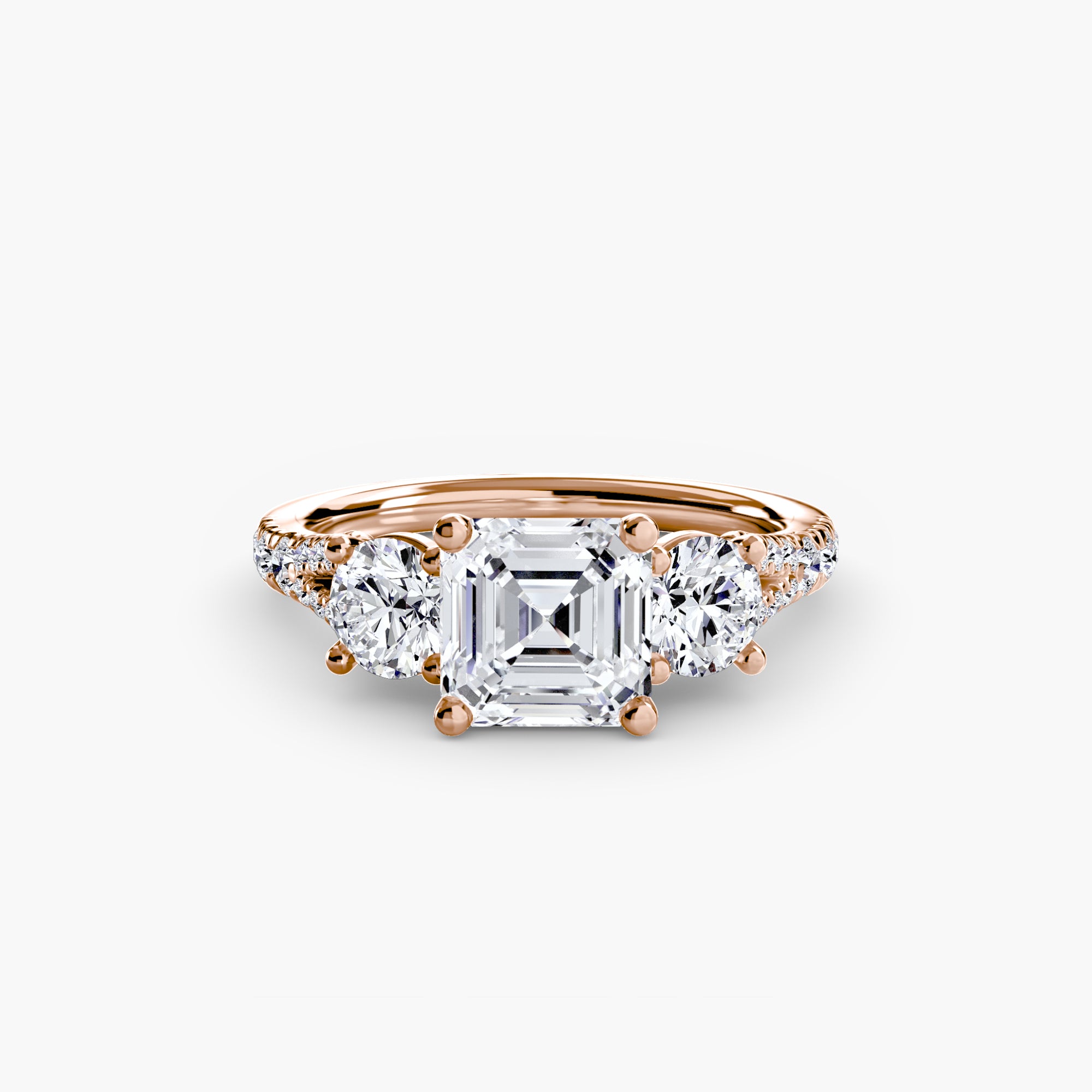 Amalfi 3-Stone with Pavé Band