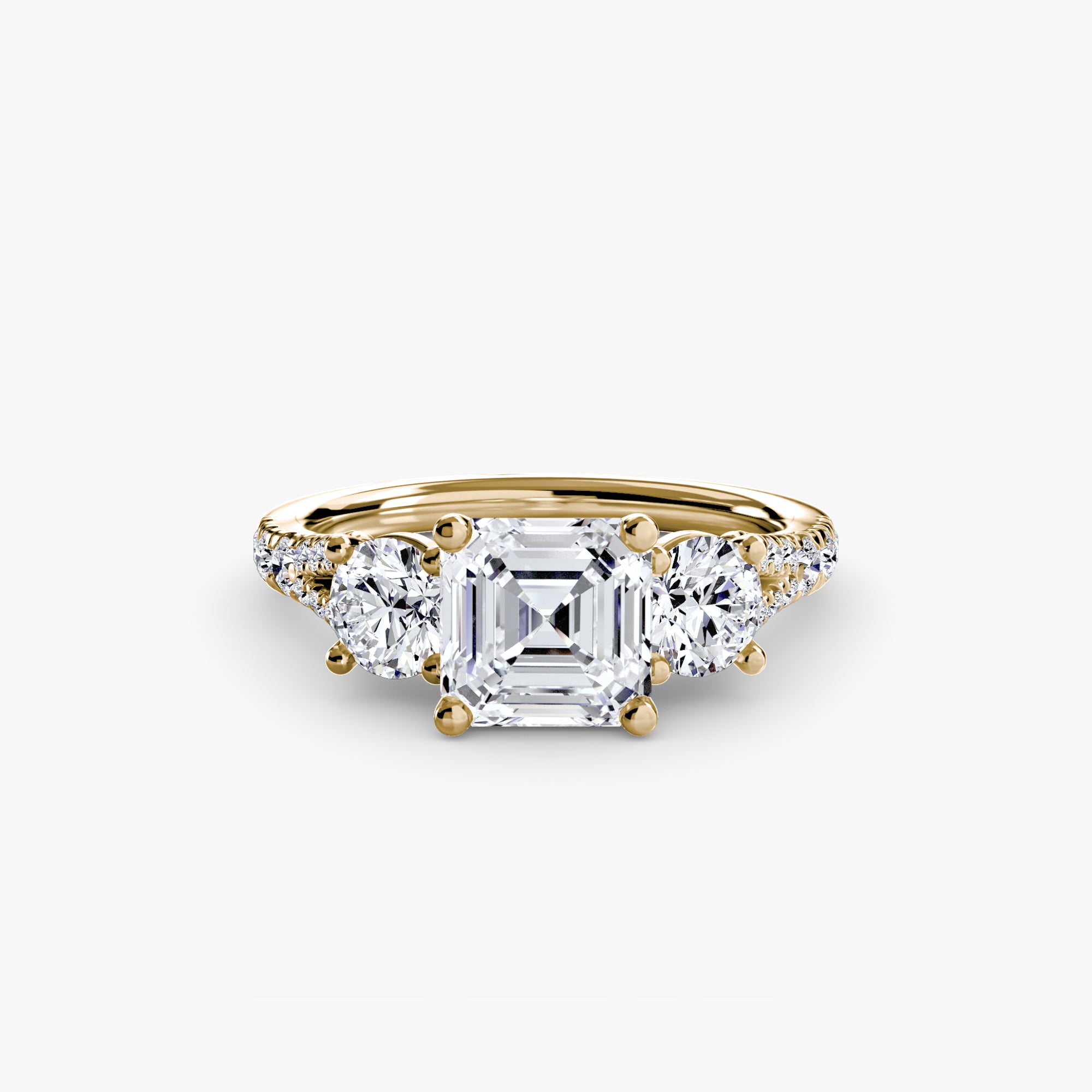 Amalfi 3-Stone with Pavé Band
