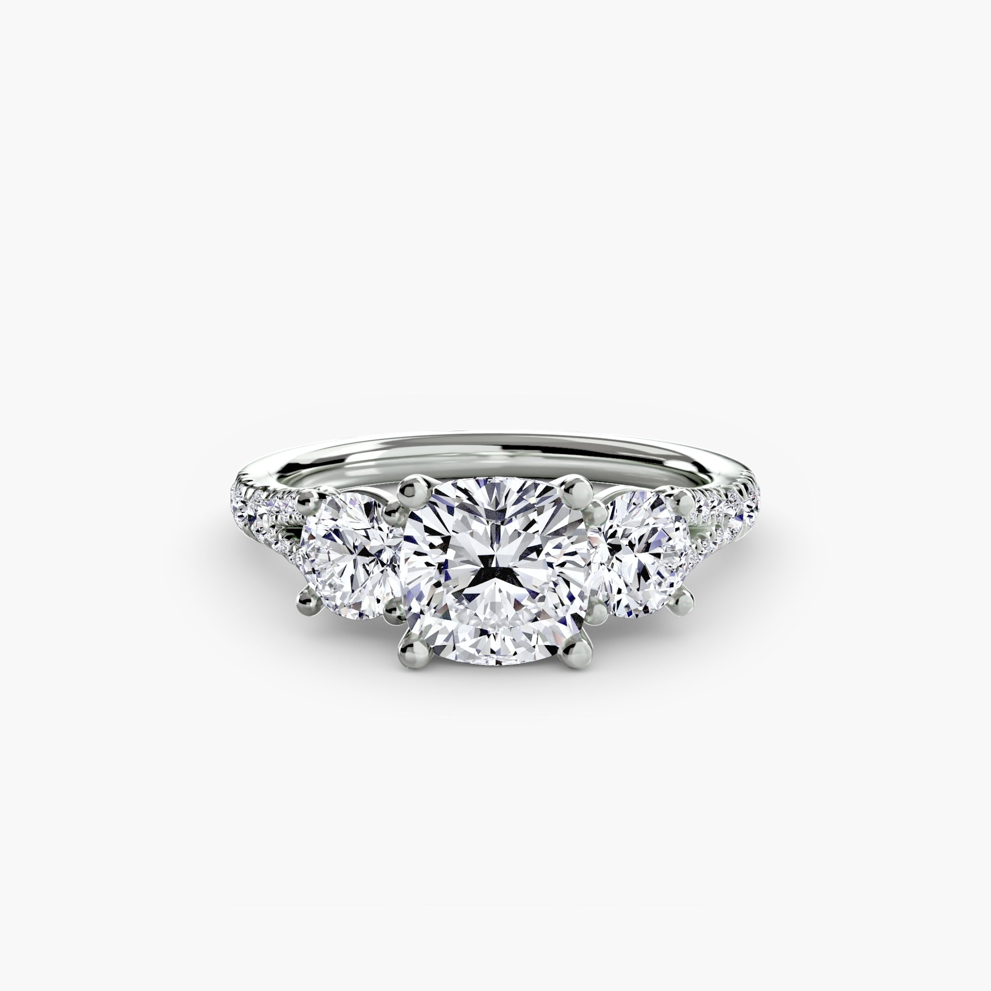 Amalfi 3-Stone with Pavé Band