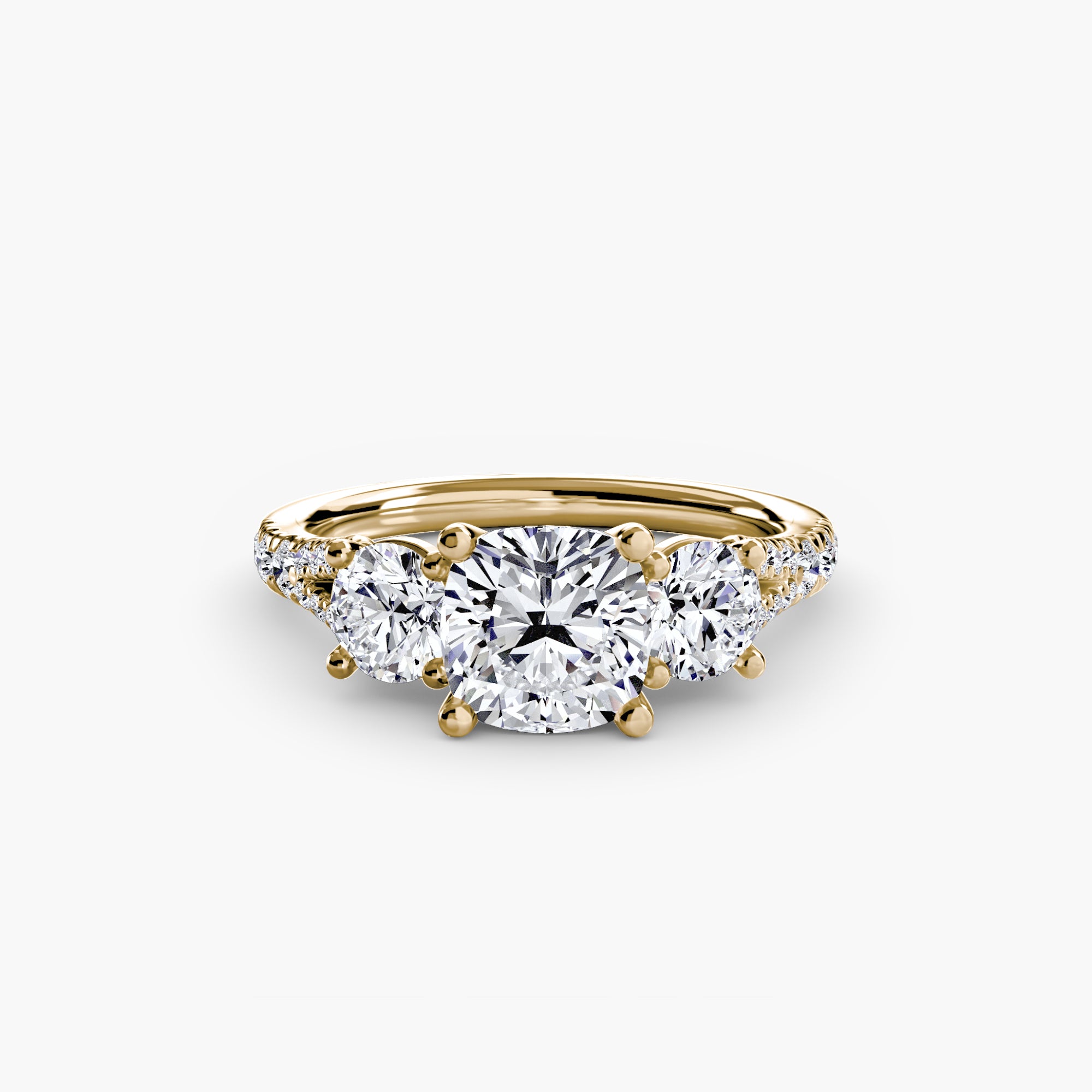 Amalfi 3-Stone with Pavé Band