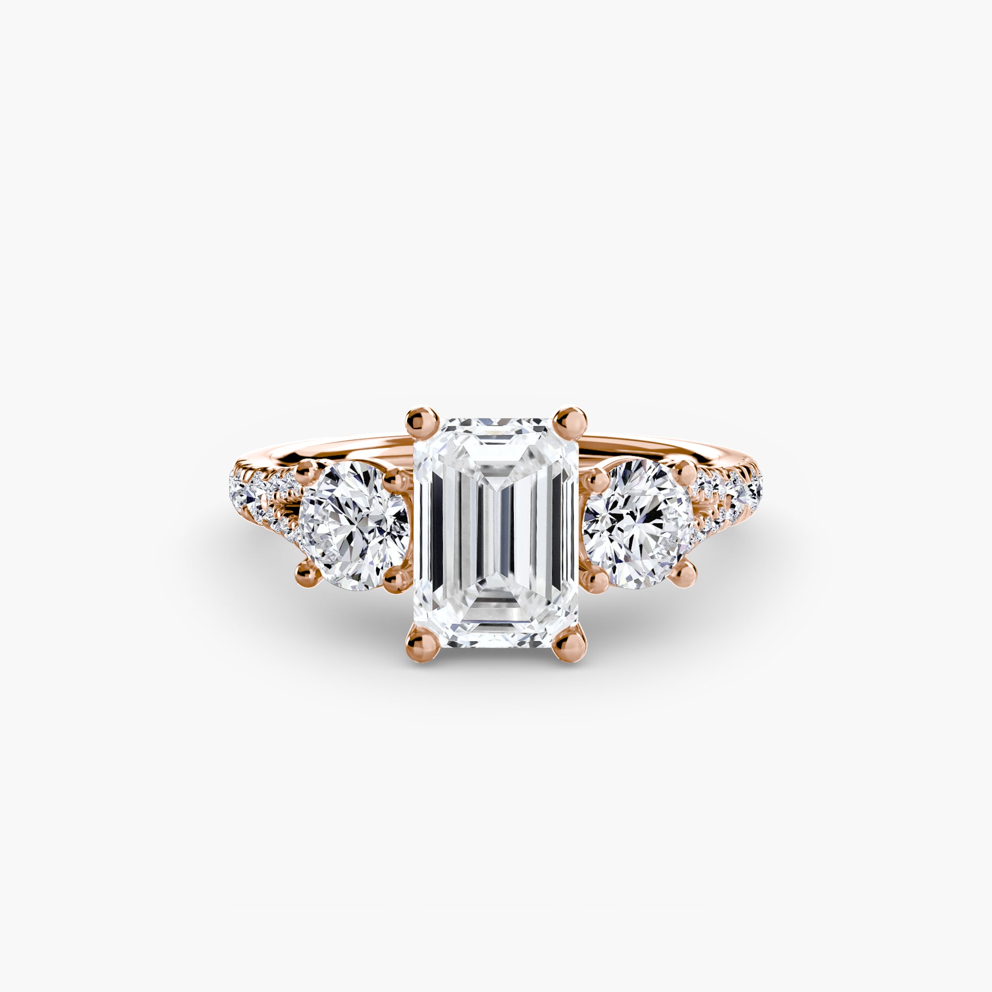 Amalfi 3-Stone with Pavé Band