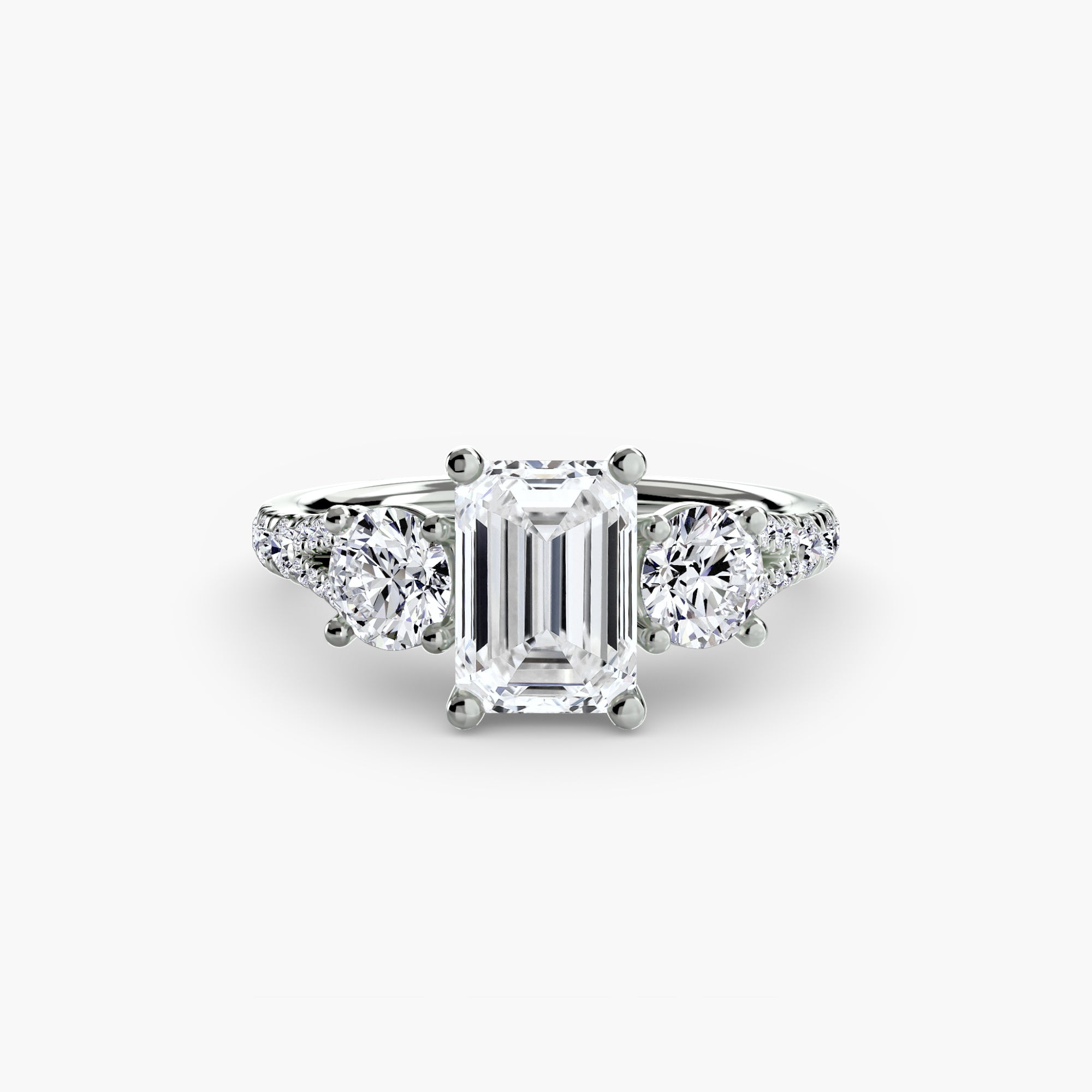Amalfi 3-Stone with Pavé Band