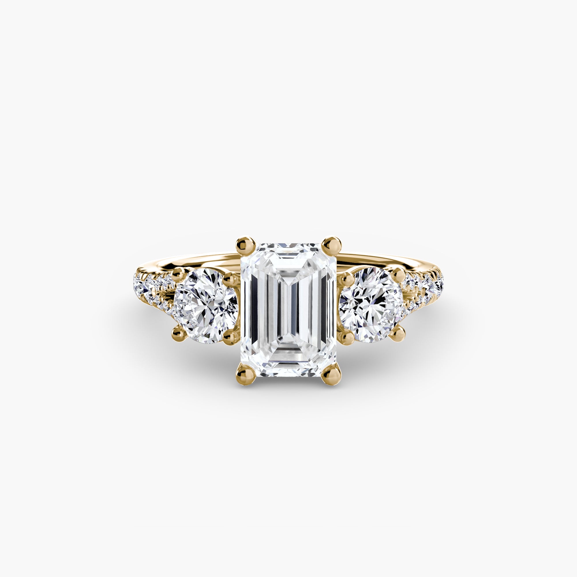 Amalfi 3-Stone with Pavé Band