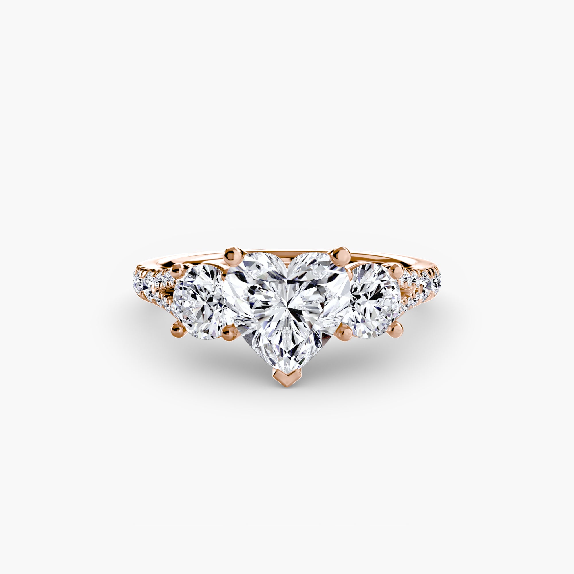 Amalfi 3-Stone with Pavé Band