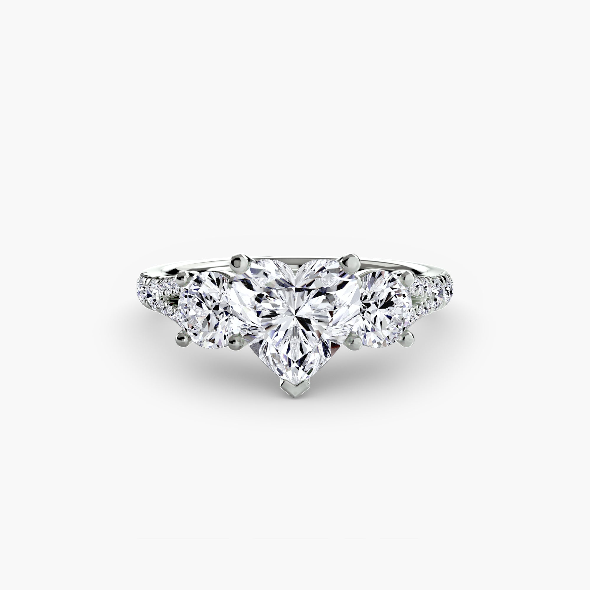 Amalfi 3-Stone with Pavé Band