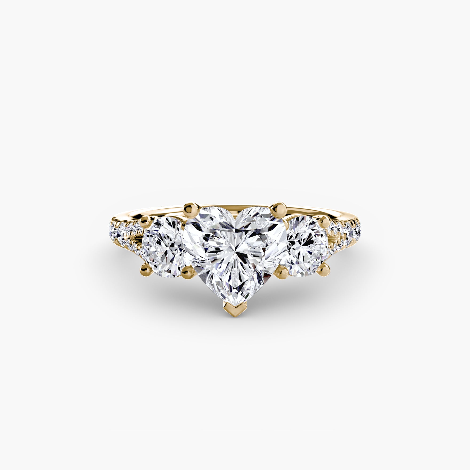 Amalfi 3-Stone with Pavé Band
