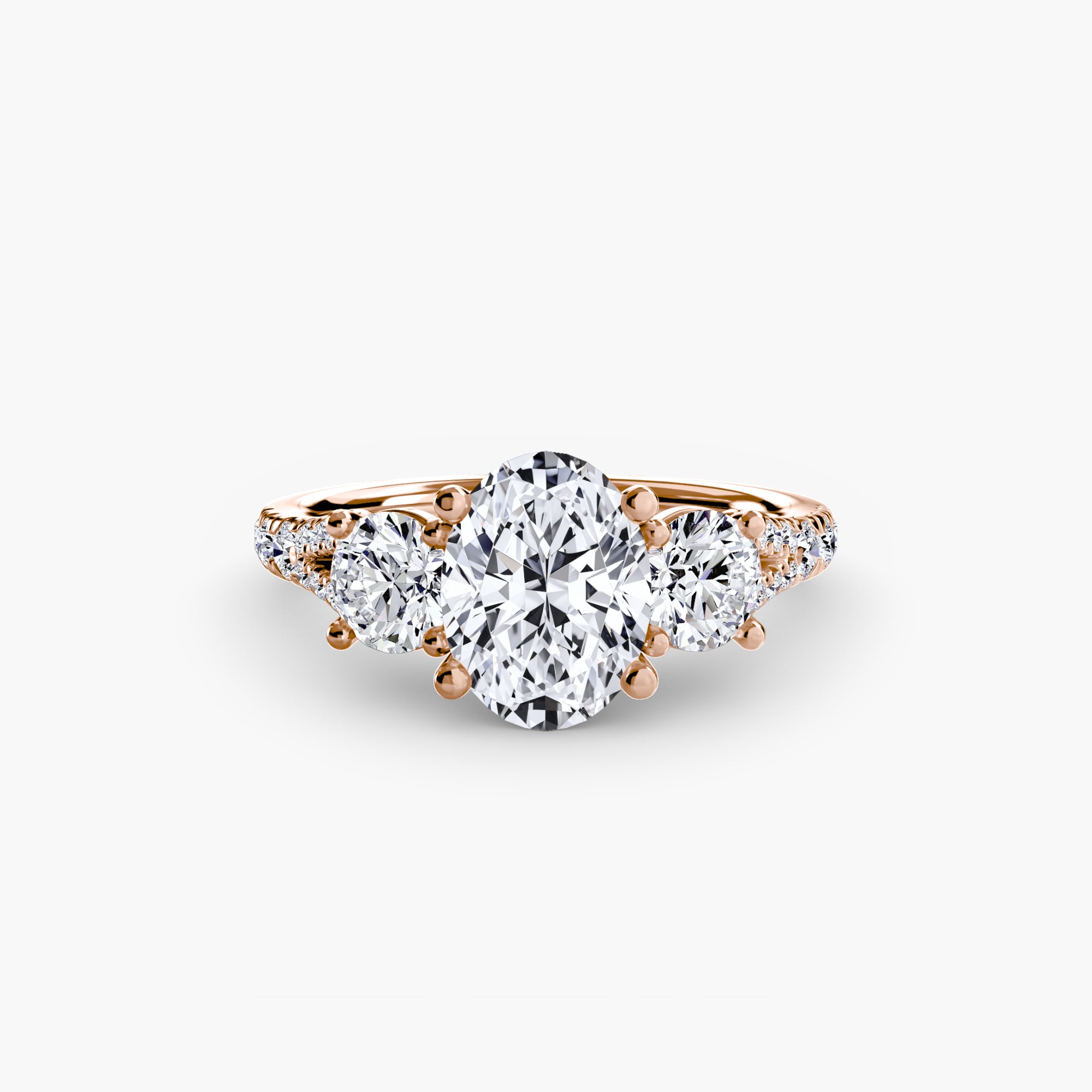 Amalfi 3-Stone with Pavé Band