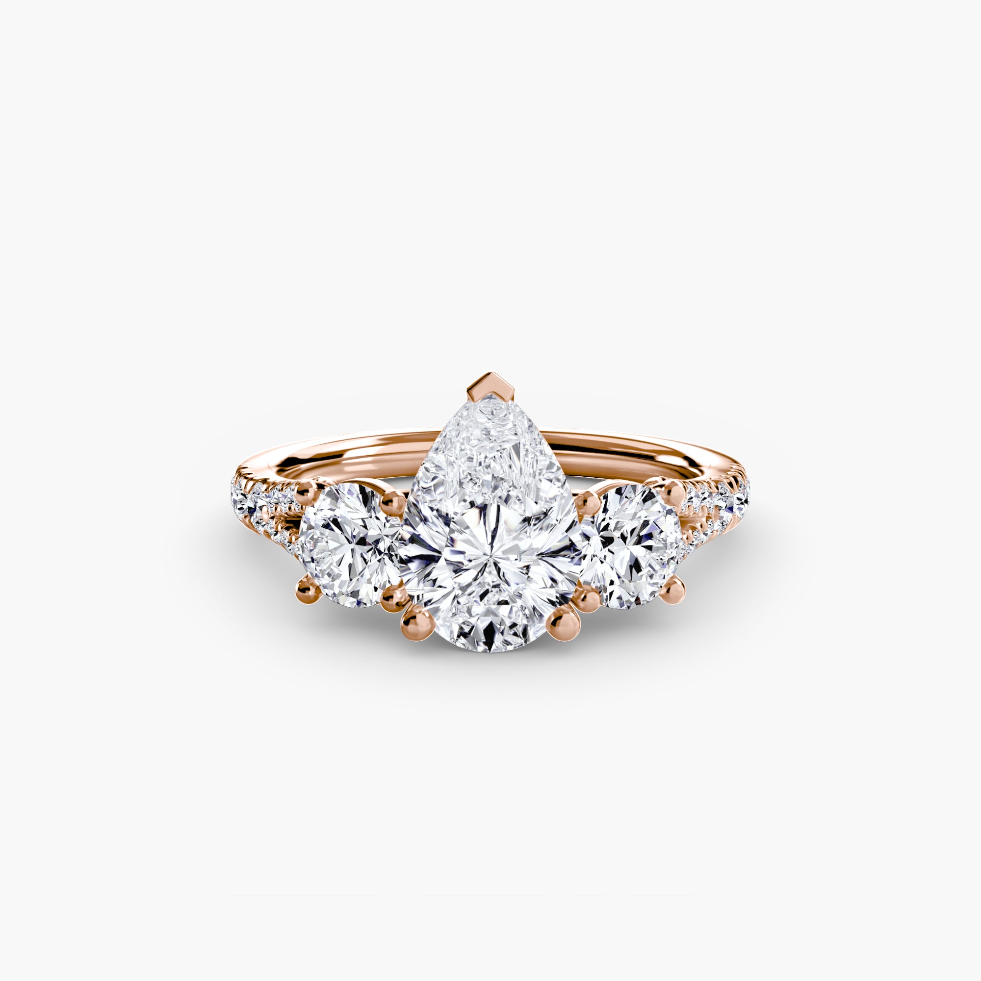Amalfi 3-Stone with Pavé Band